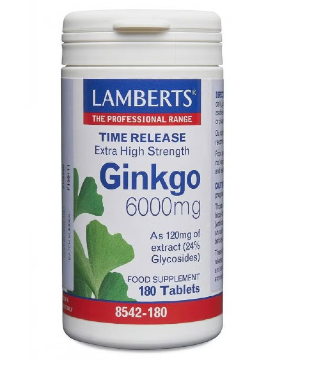 Lamberts Ginkgo Biloba 6000 mg – 180 tabletas