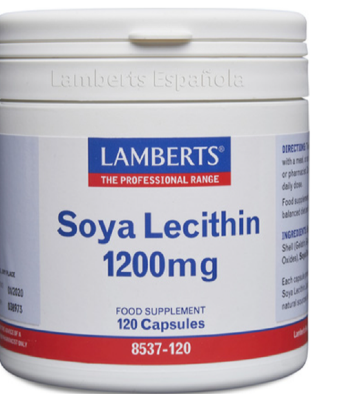 Lamberts Lecitina de Soja 1200 mg – 120 cápsulas