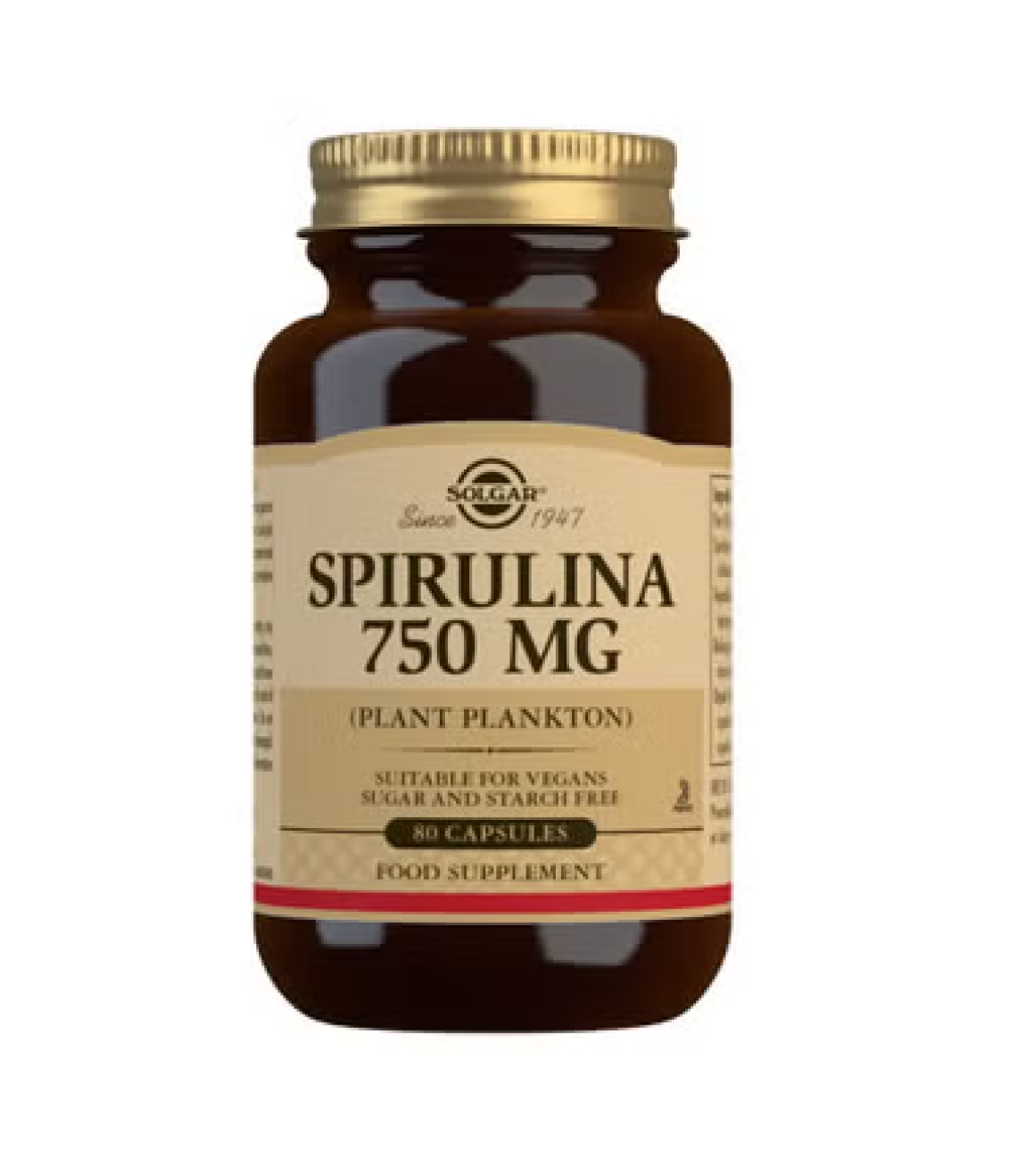 Solgar Spirulina 750 mg – 100 comprimidos